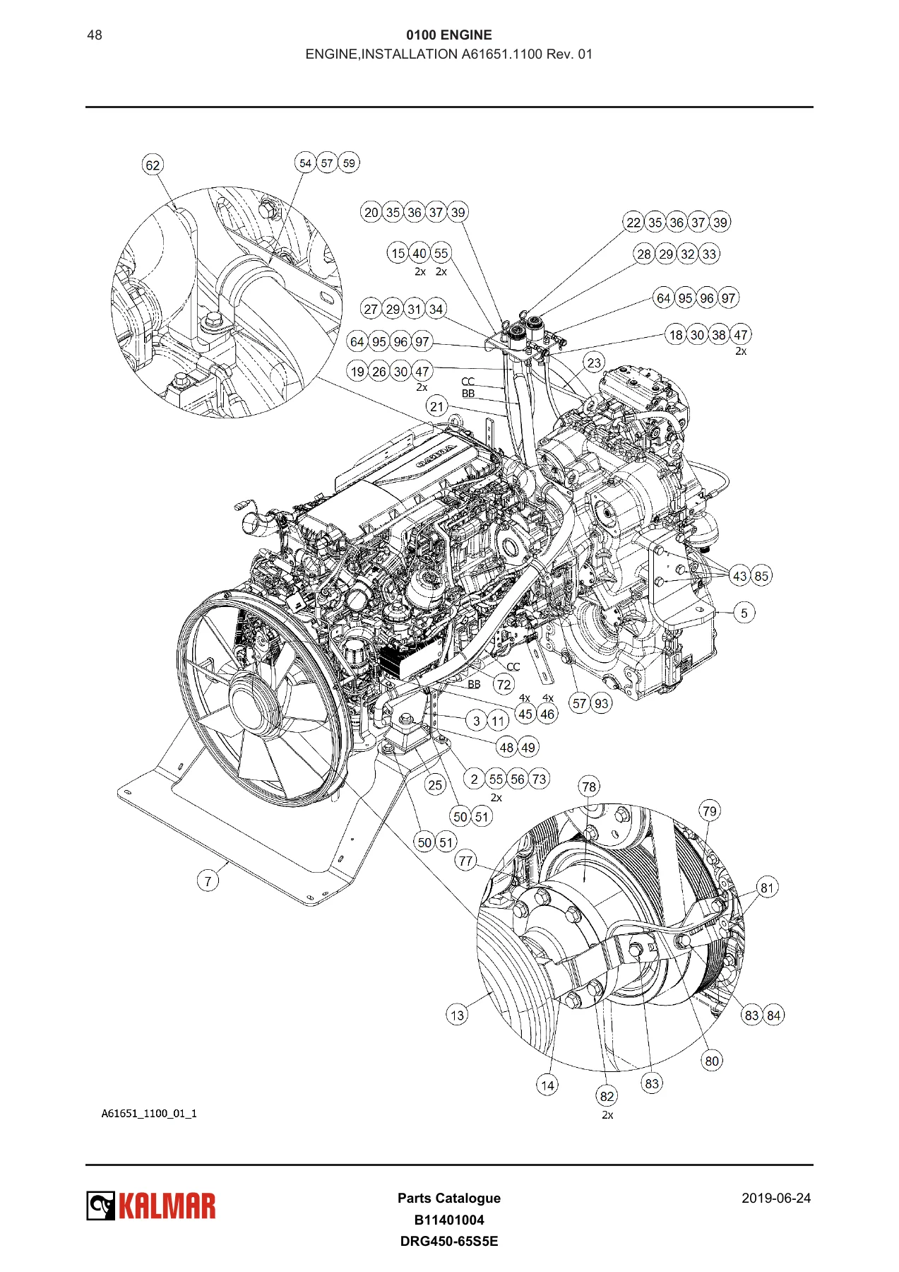 Kalmar DRG450-65S5E Reachstacker Parts Catalogue 2019 - B11401004 PDF - Image 3