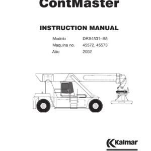 Kalmar DRS4531-S5 Reach Stacker Instruction & Service Manual 2002 - Machines 45572, 45573