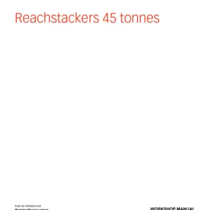 Kalmar DRU450 Reachstacker Workshop Manual PDF - Complete Service & Repair Guide