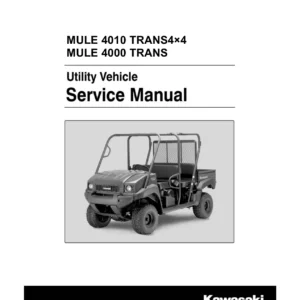 Kawasaki MULE 4000 Trans & 4010 TRANS4x4 Service Manual 2009-2018 KAF620R/S/V/W PDF