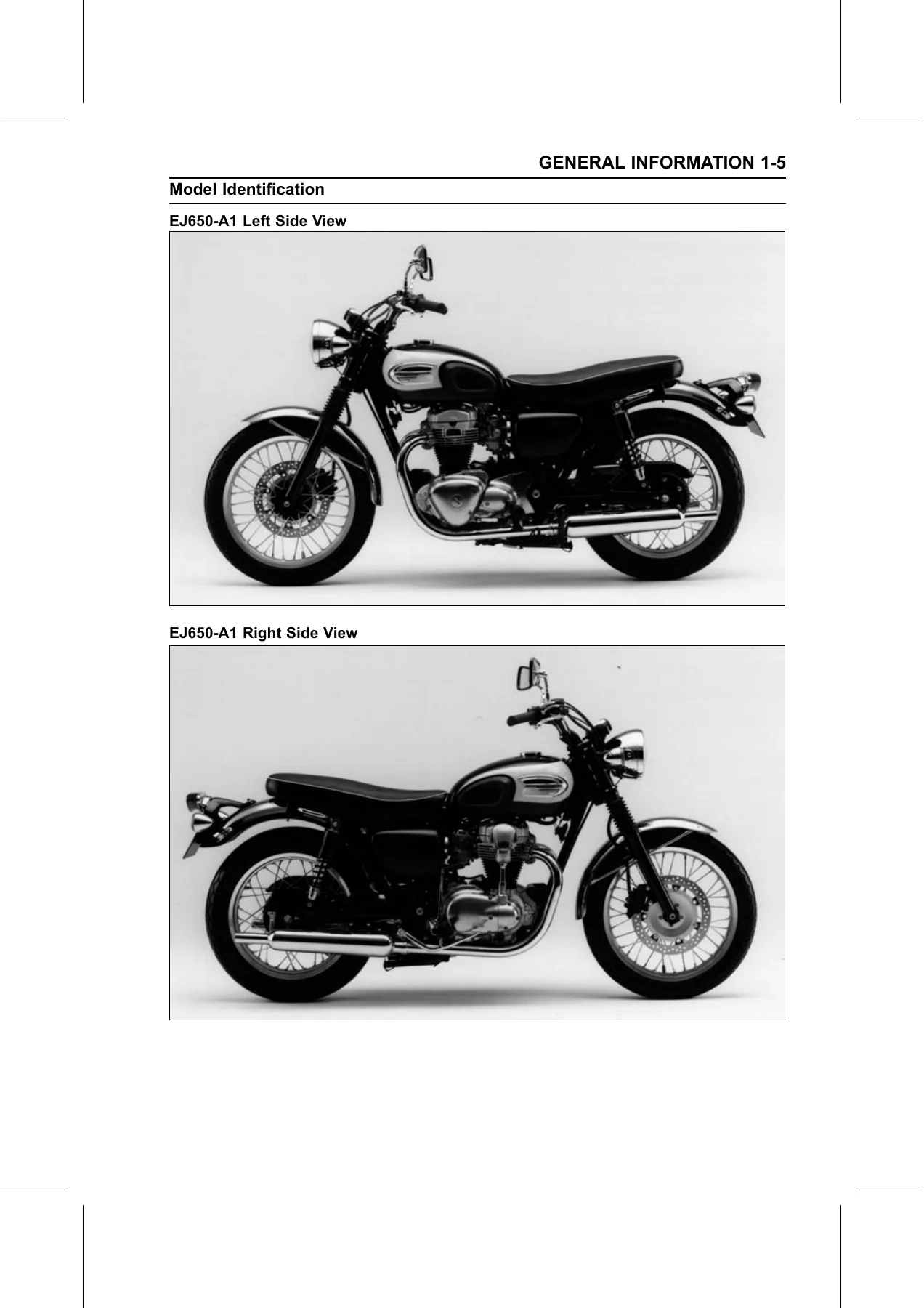 Kawasaki W650 EJ650 Service Manual 1999-2006 Full Workshop Repair PDF - Image 2