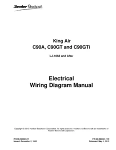King Air C90A C90GT C90GTi Electrical Wiring Diagram Manual LJ-1063 and After