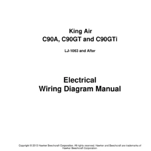 King Air C90A C90GT C90GTi Electrical Wiring Diagram Manual LJ-1063 and After