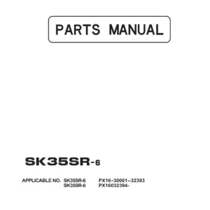 Kobelco SK35SR-6 Parts Manual S3PX00061ZE07 May 2019 PDF