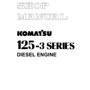 Komatsu 125-3 Series SA6D125E-3 SAA6D125E-3 Diesel Engine Shop Manual SEBM024208 - 2004