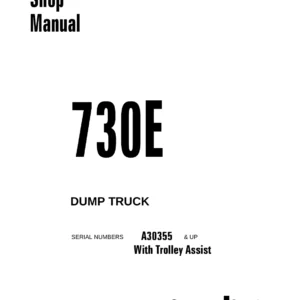 Komatsu 730E Dump Truck with Trolley Assist Shop Manual - CEBM016300 - Serial A30355 and Up - PDF Download