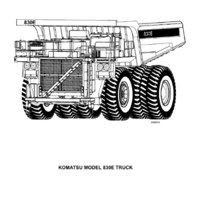 Komatsu 830E Dump Truck Shop Manual - Serial A30710 & Up (Full Time Axle Blower) PDF