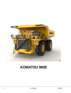 Komatsu 980E-4 Dump Truck Field Assembly Manual - A40052 & Up PDF
