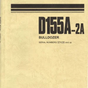 Komatsu D155A-2A Bulldozer Parts Book - Serial 57435 and Up PDF