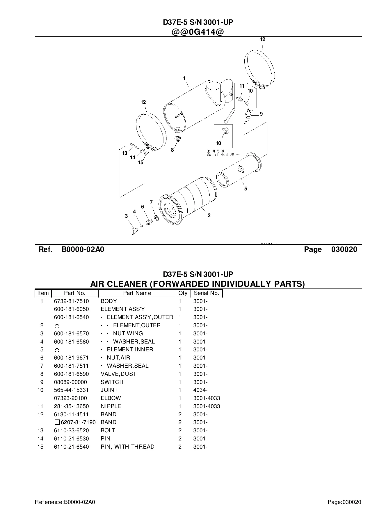 Komatsu D37E-5 Dozer Parts Catalog - Serial 3001-Up PDF Download - Image 2