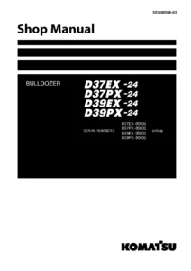 Komatsu D37EX-24 D37PX-24 D39EX-24 D39PX-24 Bulldozer Shop Manual PDF - SEN06586-03