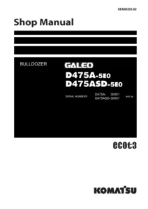Komatsu D475A-5E0, D475ASD-5E0 Bulldozer Shop Manual SEN00203-02