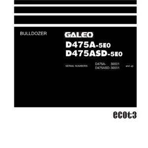 Komatsu D475A-5E0, D475ASD-5E0 Bulldozer Shop Manual SEN00203-02