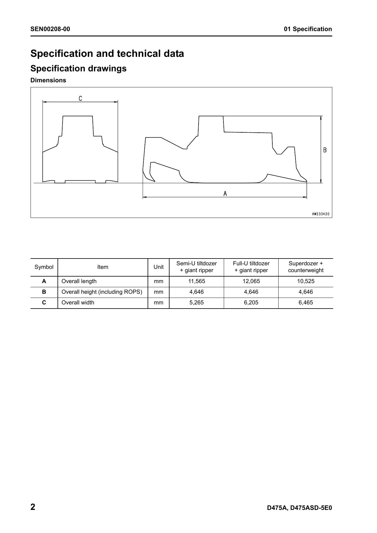 Komatsu D475A-5EO D475ASD-5EO Bulldozer Shop Manual PDF (Serial 30001 & Up) - Image 2