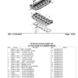 Komatsu D51EX-22 D51PX-22 Parts Catalog PDF - Serial B10001-UP Crawler Dozer