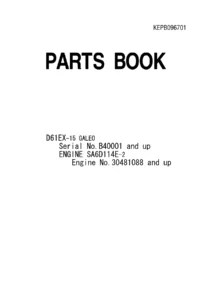 Komatsu D61EX-15 Crawler Dozer Parts Book Manual KEPB096701