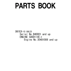 Komatsu D61EX-15 Crawler Dozer Parts Book Manual KEPB096701