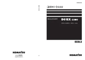 Komatsu D61EX-23M0 Bulldozer Parts Book KEPB034500 - PDF Download