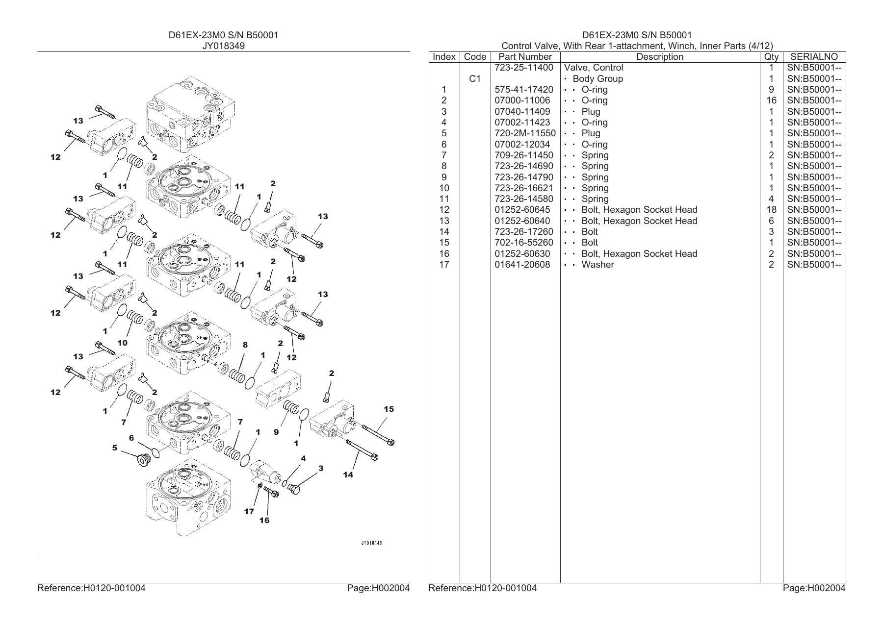 Komatsu D61EX-23M0 Parts Book KEPB034501 Serial B50001 and Up - Image 3