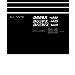 Komatsu D65EX D65PX D65WX-18E0 Bulldozer Shop Manual SEN06897-09