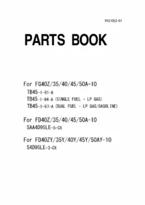 Komatsu FD50AYT-10 FD40Z FD45A Forklift Engine Parts Catalog - TB45 SAA4D95LE-5 S4D95LE-3 PDF