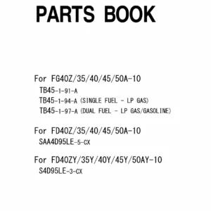 Komatsu FD50AYT-10 FD40Z FD45A Forklift Engine Parts Catalog - TB45 SAA4D95LE-5 S4D95LE-3 PDF