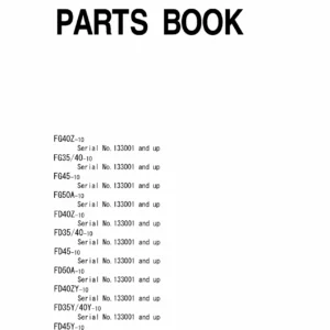 Komatsu FD50AYT-10 Forklift Parts Catalog PDF – FD/FG Series 10 FD35 FD40 FD45 FD50 Parts Book Download