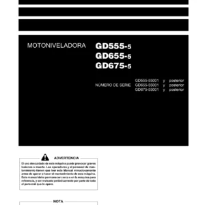 Komatsu GD555-5 GD655-5 GD675-5 Manual de Taller Motoniveladora 55001 y superiores - GSN05215-06 PDF