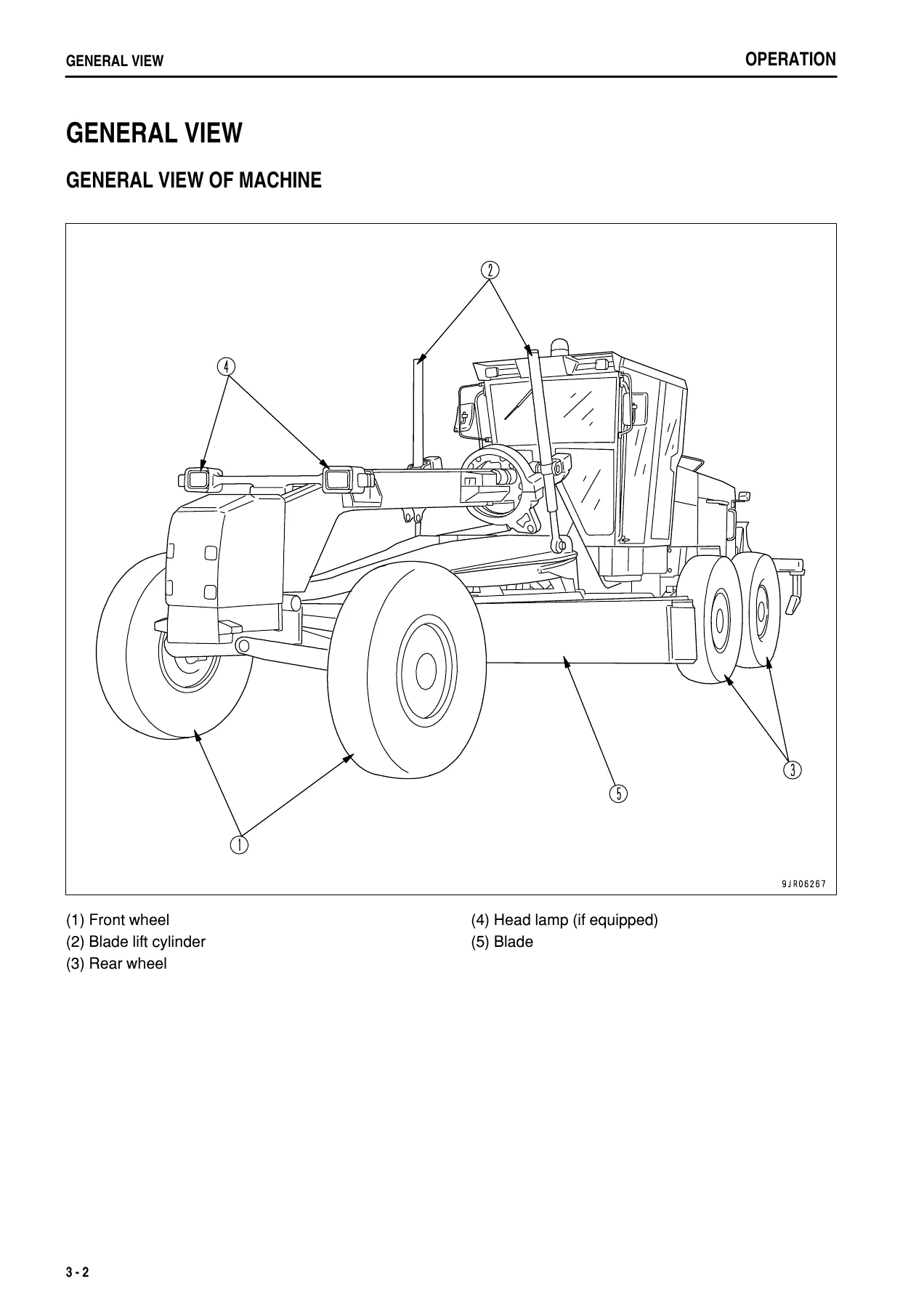 Komatsu GD675-3E0 Motor Grader Operation & Maintenance Manual - Image 2