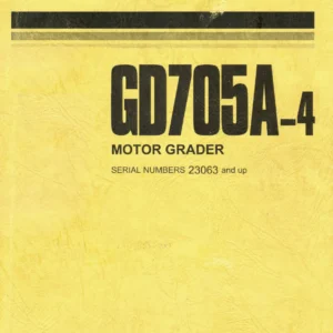 Komatsu GD705A-4 Motor Grader Parts Book - Serial 23063 and Up PDF