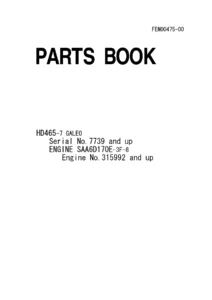 Komatsu HD465-7 GALEO Parts Book PDF - Serial No. 7739 and Up - FEN00475-00