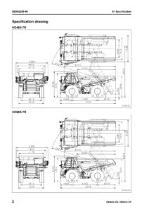 Komatsu HD465-7R & HD605-7R Dump Truck Shop Manual - Full PDF Workshop Guide