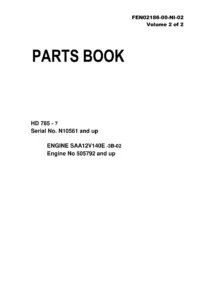 Komatsu HD785-7 Dump Truck Parts Book FEN02186-00-NI-02 Volume 2 PDF Download