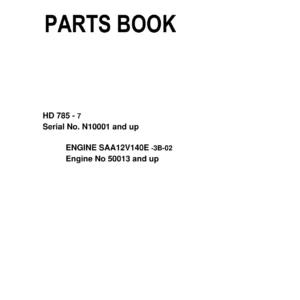 Komatsu HD785-7 Parts Book PDF Download – SAA12V140E-3B Engine & Chassis Parts Catalog