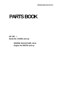 Komatsu HD785-7 Parts Book Serial N10561 and Up SAA12V140E -3B-02 FEN02186-00-N1-01