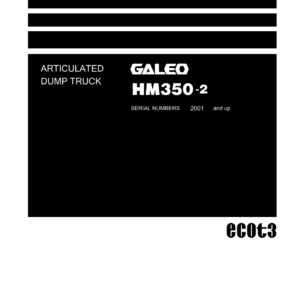 Komatsu HM350-2 Articulated Dump Truck Shop Manual SEN00238-04