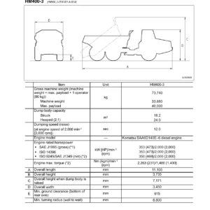 Komatsu HM400-3 Articulated Dump Truck Shop Manual SEN05632-06 - Full Workshop Repair PDF