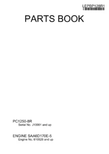 Komatsu PC1250-8R Parts Book PDF - SAA6D170E-5 Engine Parts Catalog J10001-Up