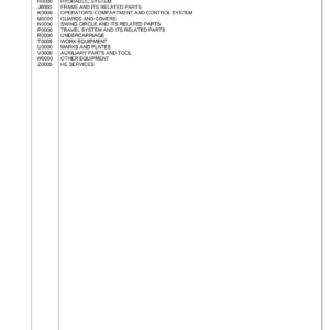 Komatsu PC138US-10 Serial F40003-Up Machine Parts Catalogue
