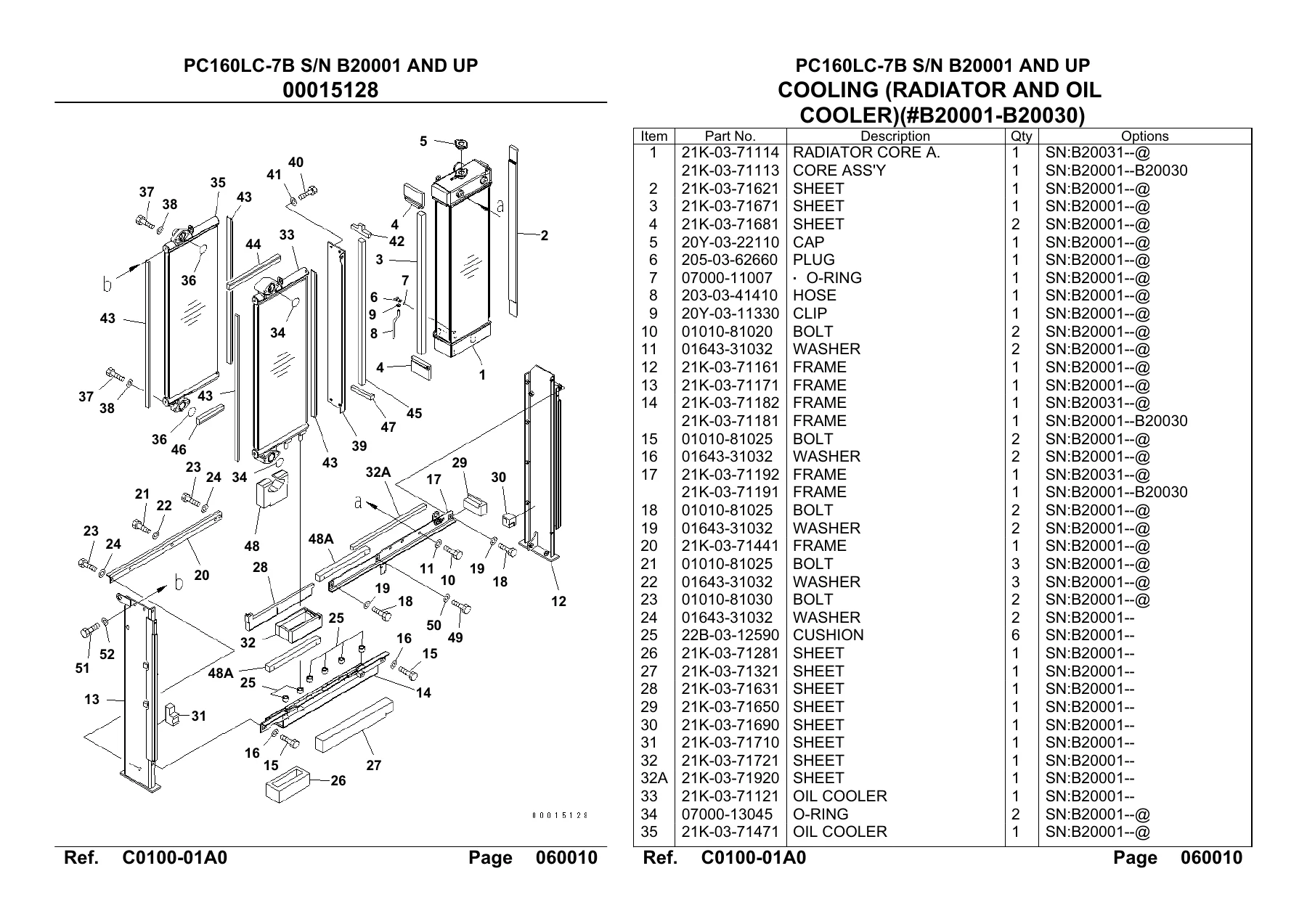 Komatsu PC160LC-7B Parts Book PDF - KEPB003406 - Serial B20001 and Up - Image 3