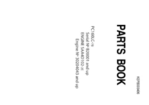 Komatsu PC160LC-7B Parts Book PDF - KEPB003406 - Serial B20001 and Up