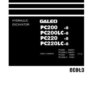 Komatsu PC200-8 PC200LC-8 PC220-8 PC220LC-8 Shop Manual SEN00084-07 PDF
