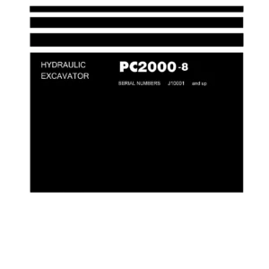 Komatsu PC2000-8 Hydraulic Excavator Parts Book Volume 1 - LEPBP2M800 (2011)