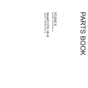 Komatsu PC200F-8 Parts Book KEPB006504 - Excavator Parts Catalog PDF (S/N B31800-Up)