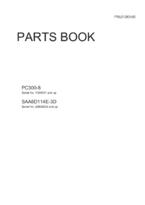 Komatsu PC300-8 Excavator Parts Book FRU01263-00 - Complete Illustrated Parts Catalog PDF