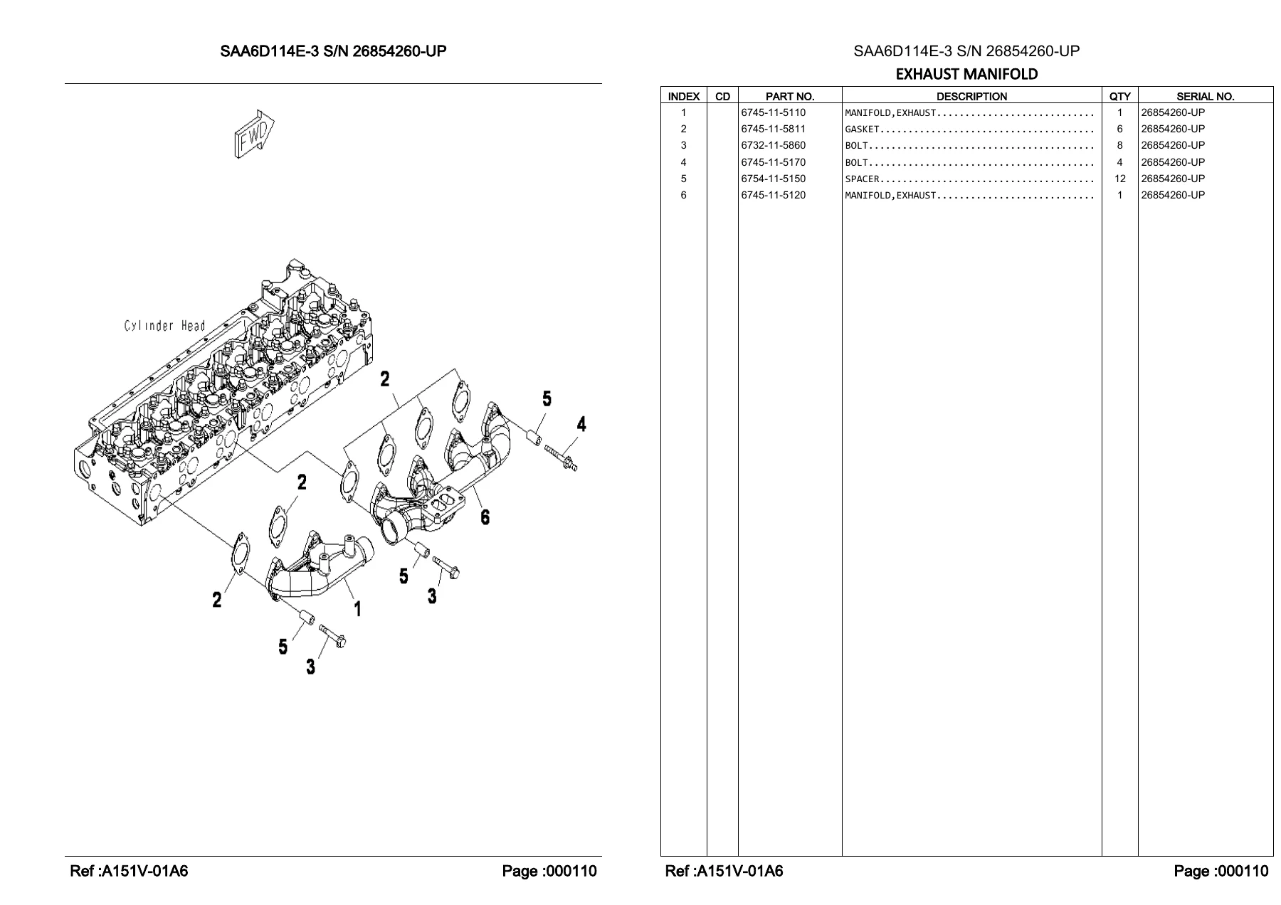 Komatsu PC300-8 PC300LC-8 Parts Book PDF - SAA6D114E-3 Engine - LEPBP30803 - Image 2