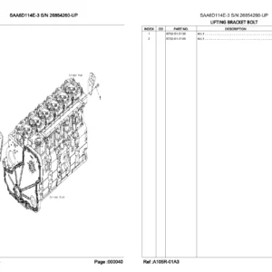Komatsu PC300-8 PC300LC-8 Parts Book PDF - SAA6D114E-3 Engine - LEPBP30803