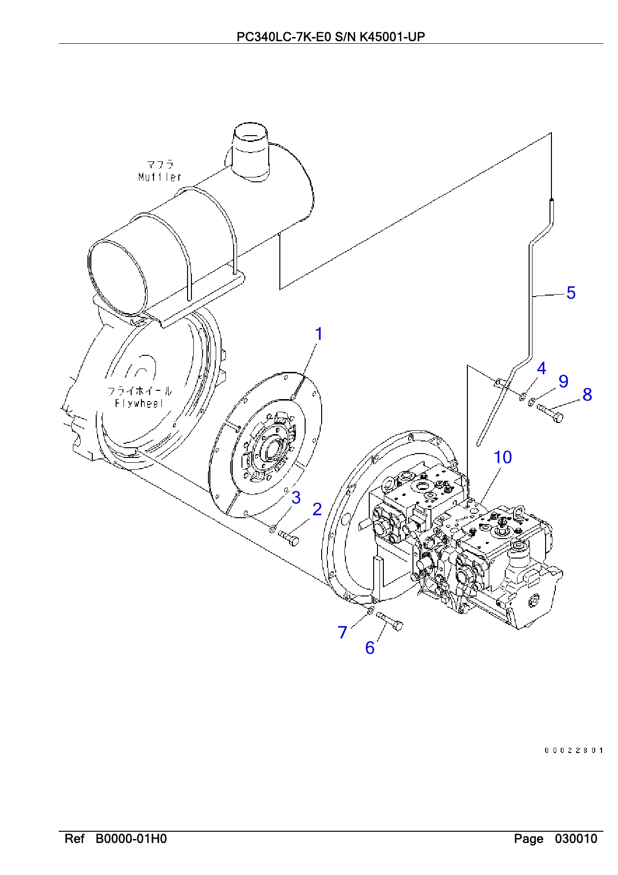 Komatsu PC340LC-7K-E0 Parts Catalog - Serial Number K45001 and Up - Image 2