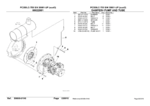 Komatsu PC350LC-7E0 Excavator Parts Catalog - S/N 30001 & Up PDF Manual