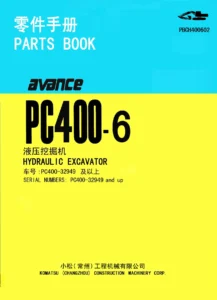 Komatsu PC400-6 Hydraulic Excavator Parts Book PBCH400602 (PC400-32949 and Up) Chinese English